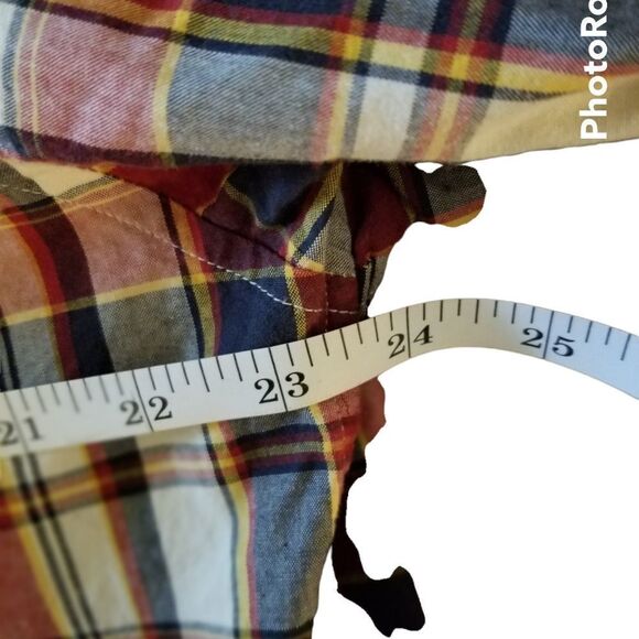 J. Crew Red and Blue Plaid Casual Button Down Shirt - Picture 6 of 10